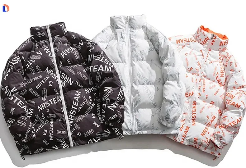 High Quality Sublimation Printed Puffer Jackets Low Price Winter Outdoor Jackets