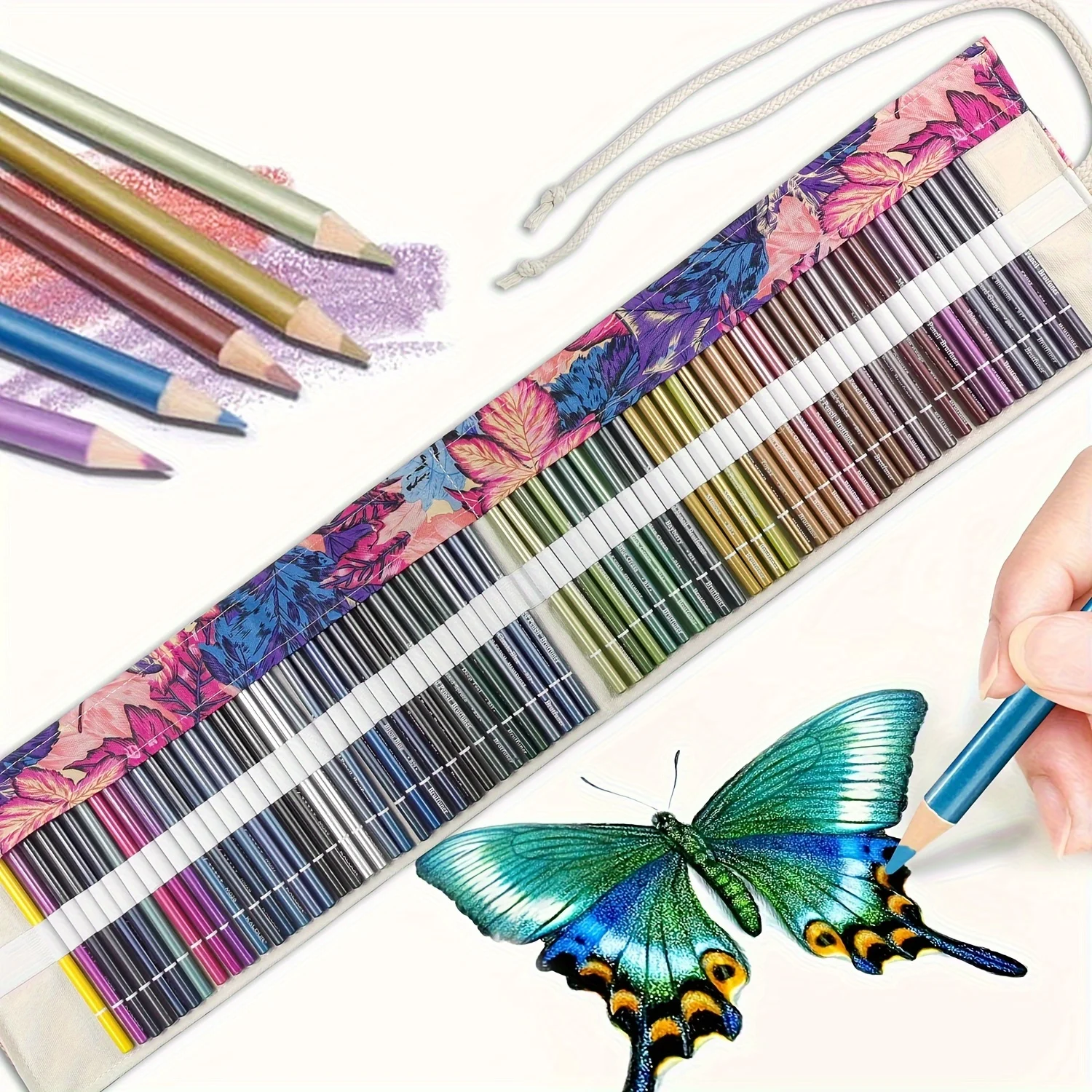 72 Piece Metallic Colored Pencils, Soft Core with Vibrant Color,Ideal for Drawing, Blending, Sketching, Shading, Coloring
