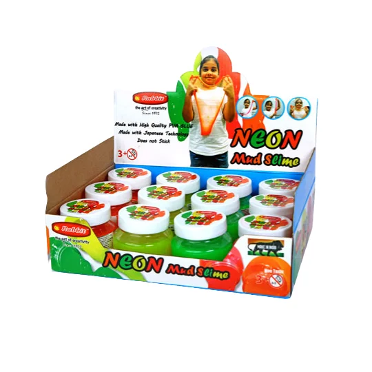 Best Sell 2022 Neon Mud Slime Display Box For Kids Playing Uses Mud Slime Manufacture in India Wholesale Prices
