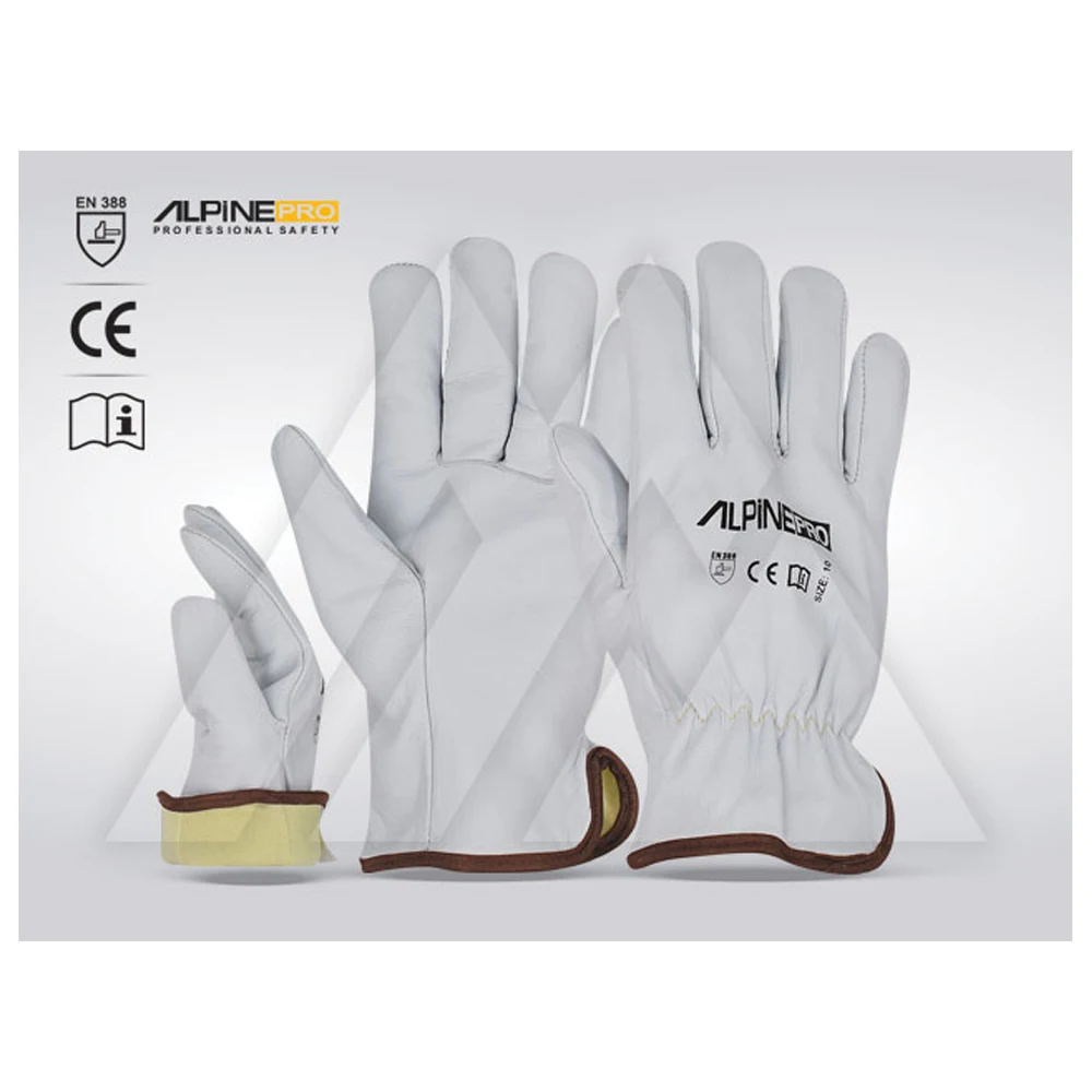 Pakistan Made Driver Leather Glove Safe Working Gloves / Safety Driving Warm Gloves / Cow Grain For Adults