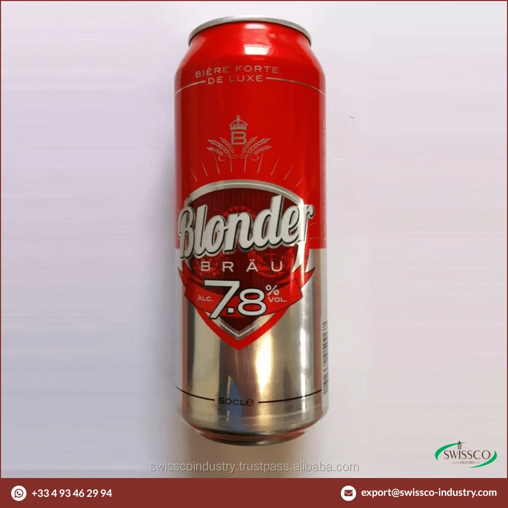 Wholesale Price Top Notch Quality Lager Type Blonderbrau Blond Beer Can of 50cl for Bulk Buyers