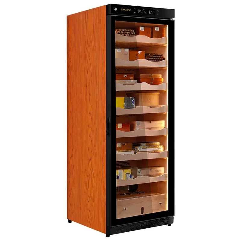 RACHING Factory Direct Competitive Electronic Compressor Cigar Cabinet Humidor C380A with Cedar Wood Shelves