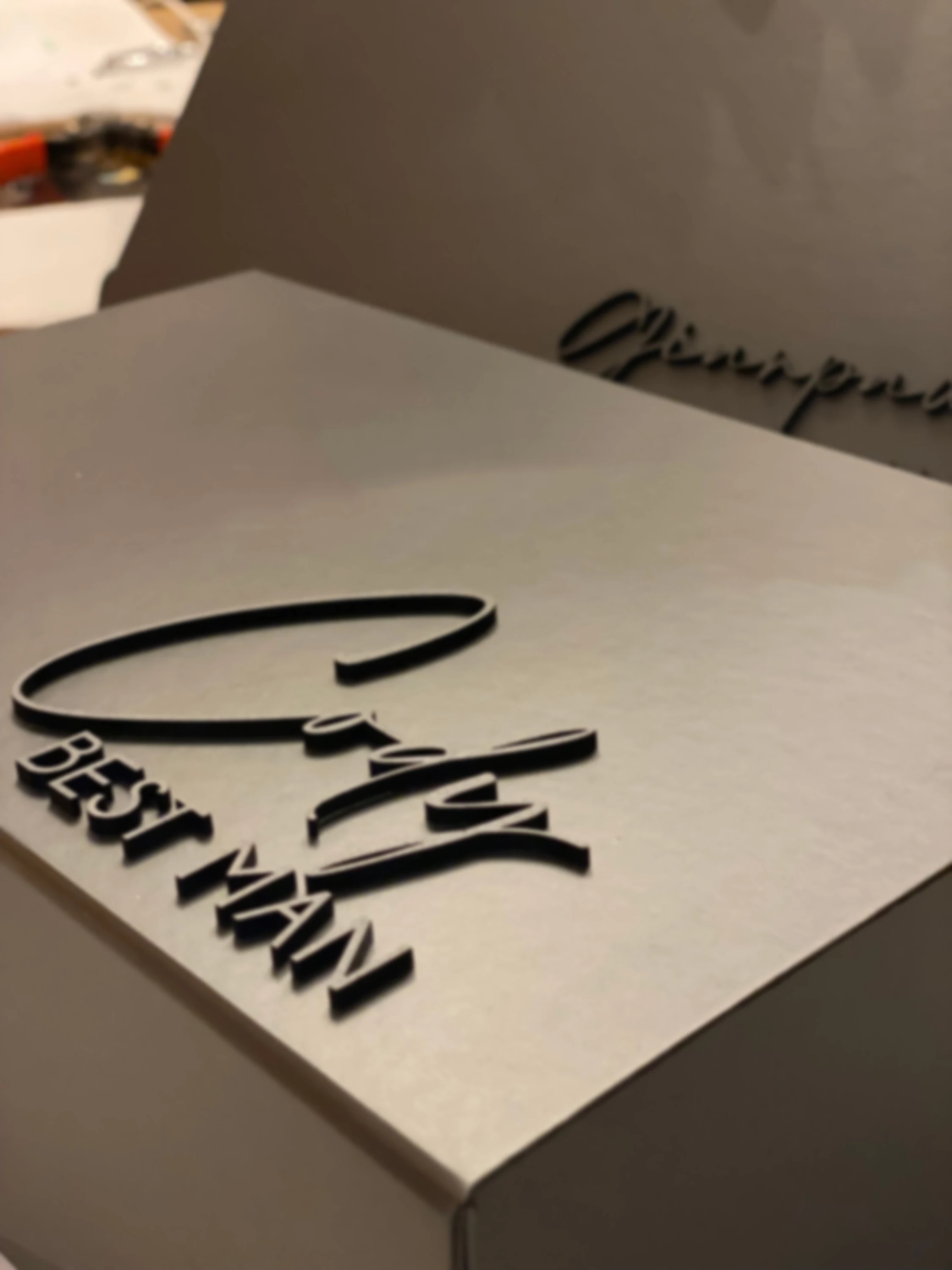 LABON Magnetic Black Luxury Personalized Wholesale Groomsmen Godparents Bridesmaid Proposal Honour Box