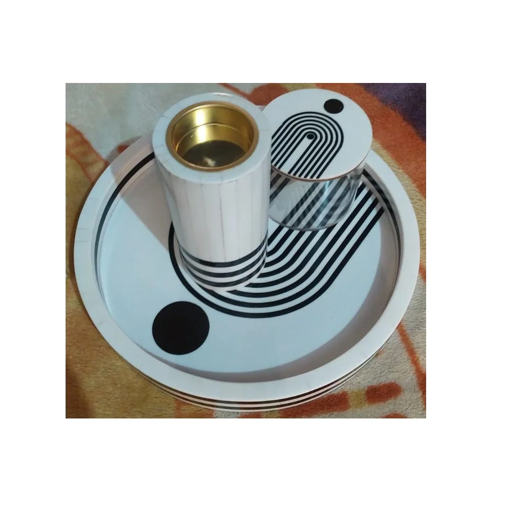 New arrival bakhoor set with bone inlay work premium quality bakhoor incense burner with box and tray set mubkhar from India