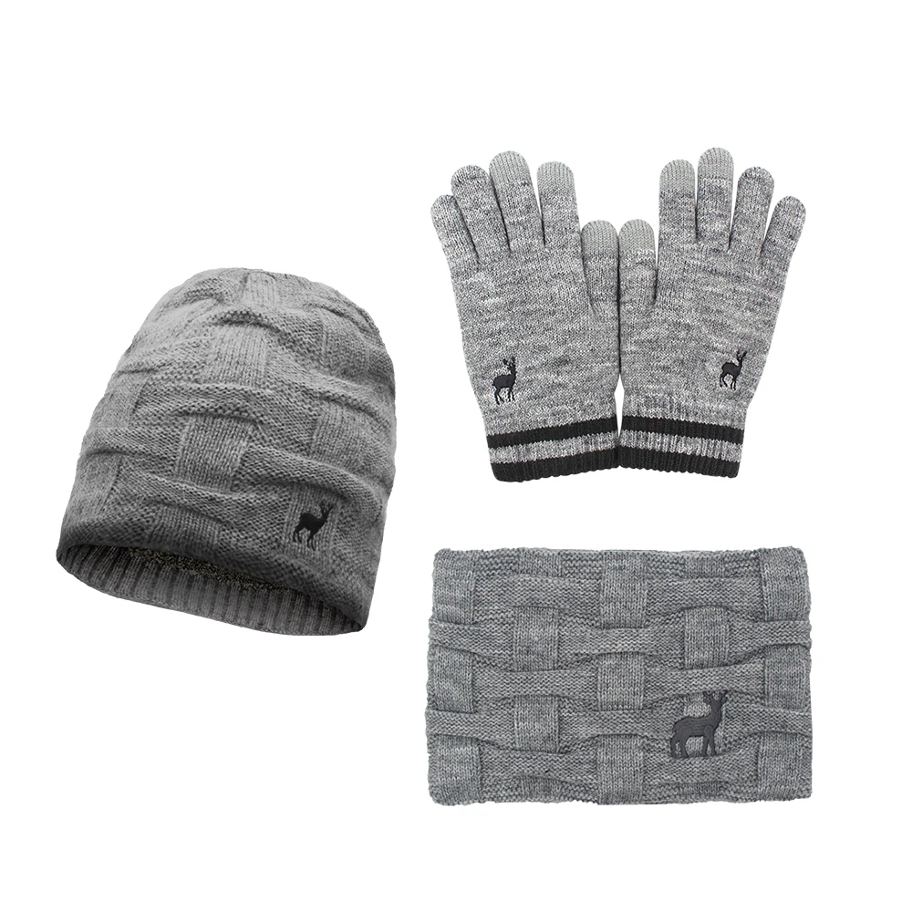 Hat Scarf Gloves Winter Set