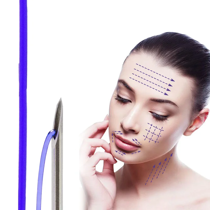 Wholesale plastic polydioxanone sutures lifting lifting v line mono 26g 90mm 60mm pdo thread