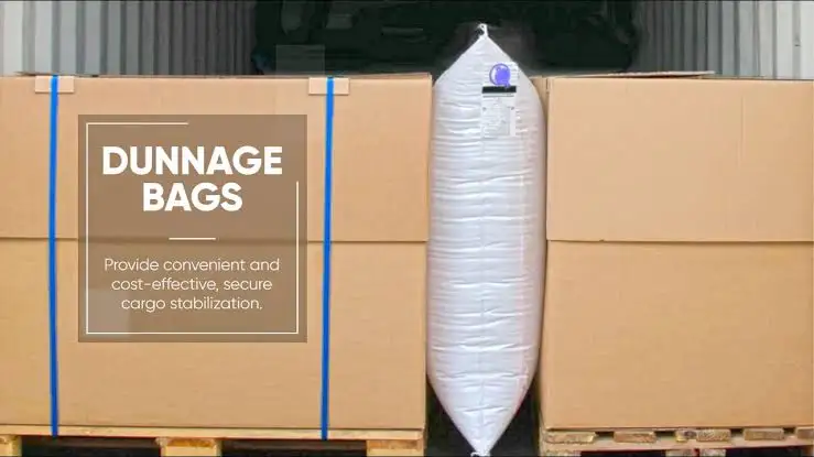 Woven polypropylene (PP) dunnage airbags secure and stabilize cargo during transportation They prevent movement shifting cargo