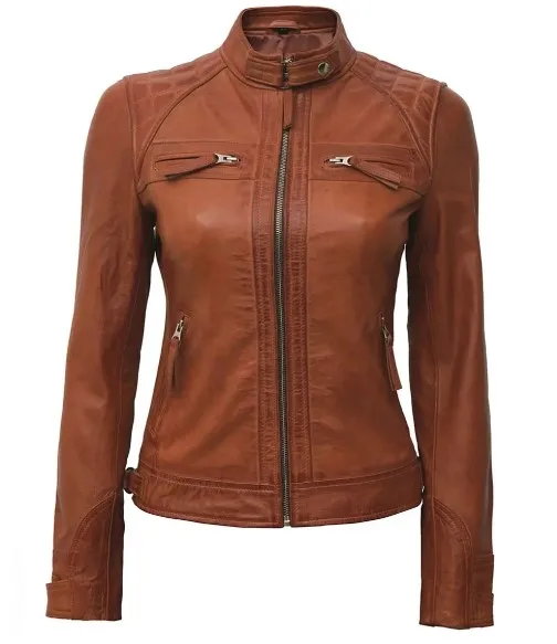 women leather jackets for ladies fashion new arrival customized genuine sheepskin leather pu leather jackets OEM services