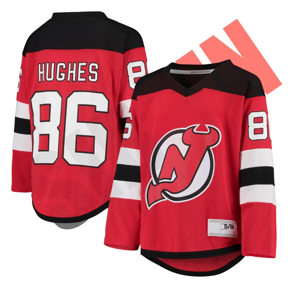 Wholesale Custom Design Collar Premium Professional New Jersey Devils Breathable Polyester Mesh V neck Hockey Leagues Jerseys