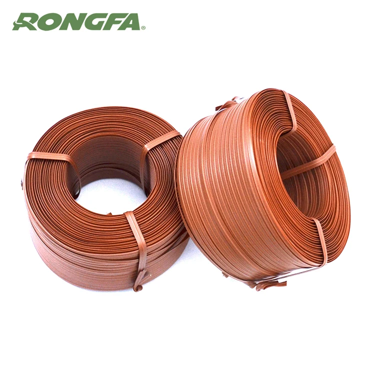 90m Manufacturer price twist tie in roll binding twist tie Brown color PE plastic twist tie in 90m roll for pellenc machine use