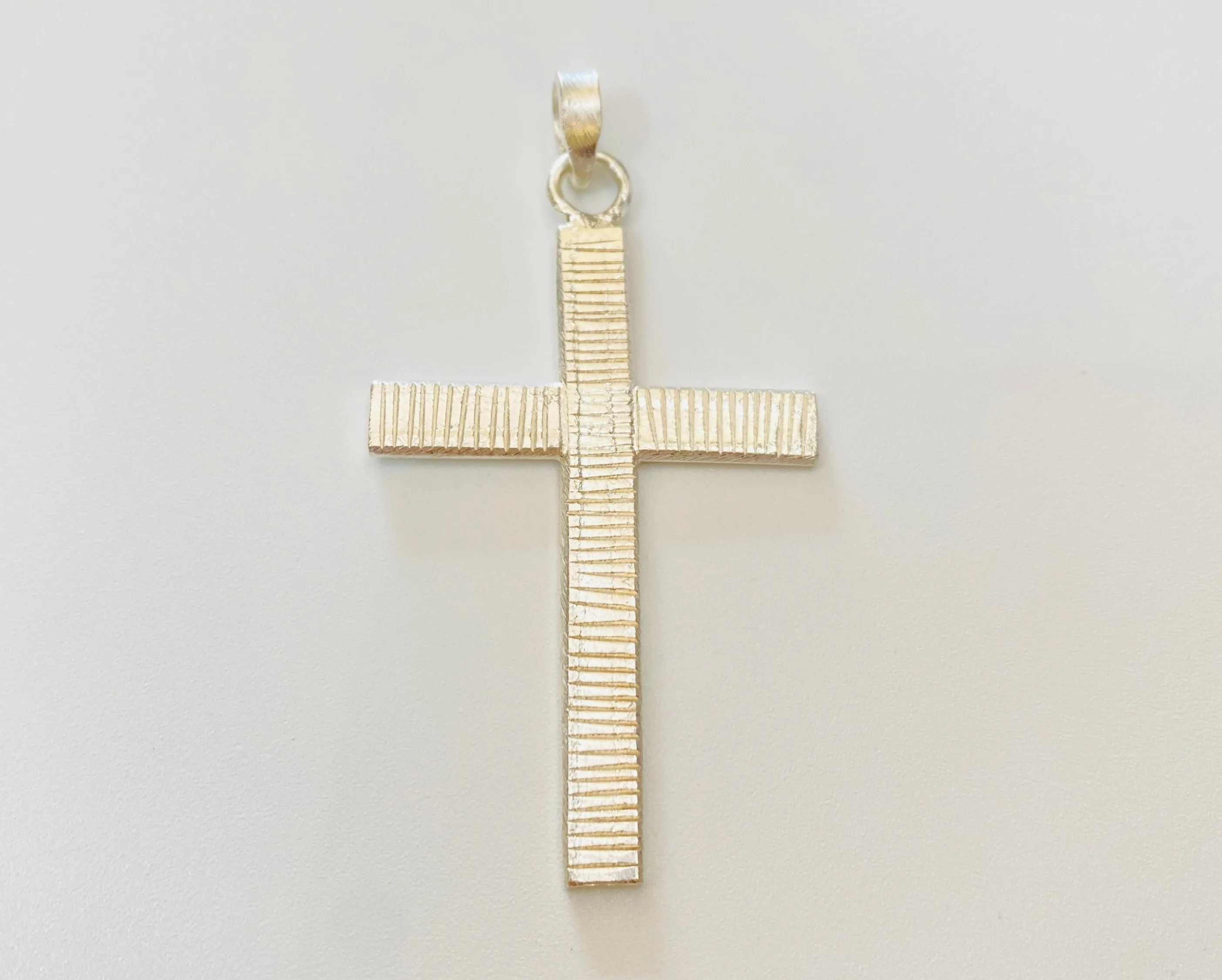 Silver Cross Necklace 925 Sterling Silver Handmade Cross Silver Pendant Christian Cross Necklace