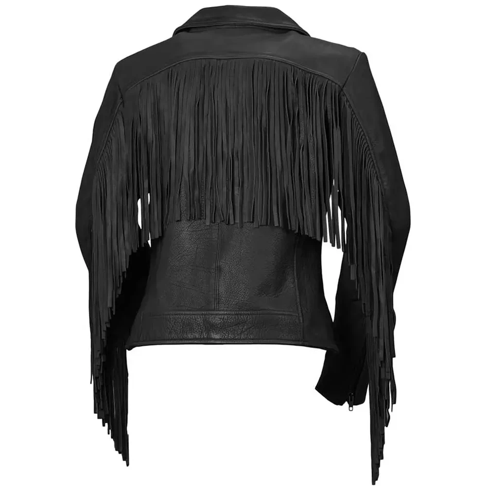 New Custom Fashion Wholesale Women Smooth Motorcycle Top Quality Stylish Leather Jackets Ladies Fringed Leather Jacket