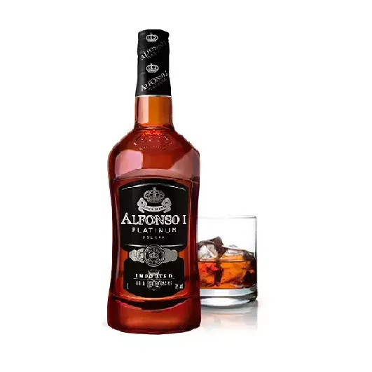 28% Distilled Spirits Full Golden Colour Selected Top High Quality Grape Wine Spirits Bottle Jerez Alfonso I Platinum Brandy