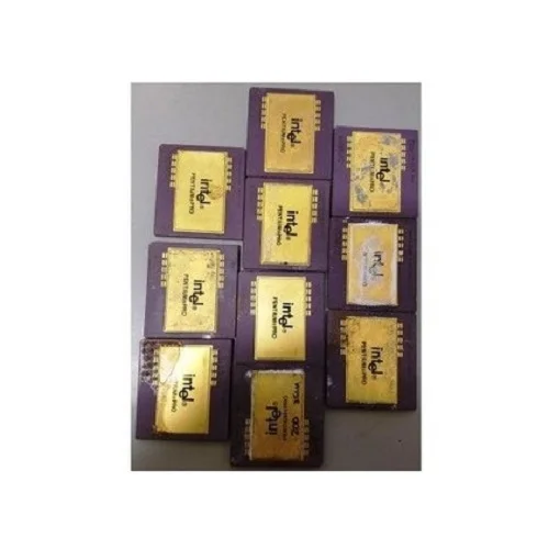 Pentium Pro Ceramic CPU Processor Scrap with Gold Pins