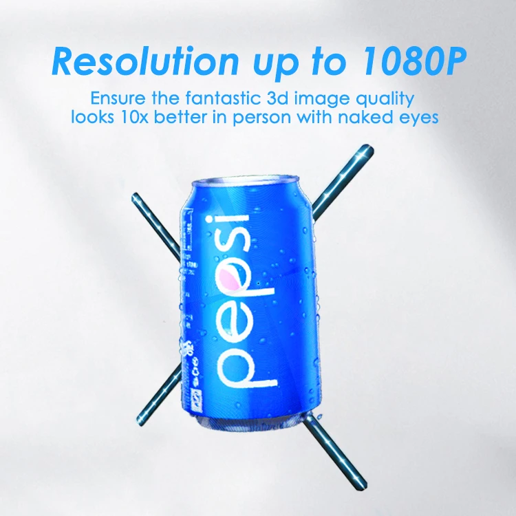High Resolution Four Blades Advertising Playing Hologram Equipment hologram Display Hologram Fan