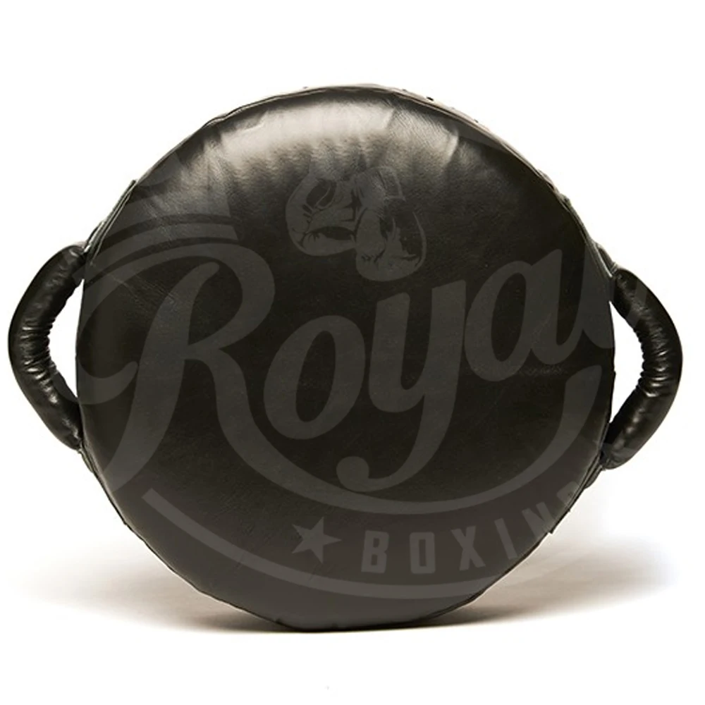 Leather boxing focus kick pads pro strike shield martial arts hide leather sparring gear round punching shield