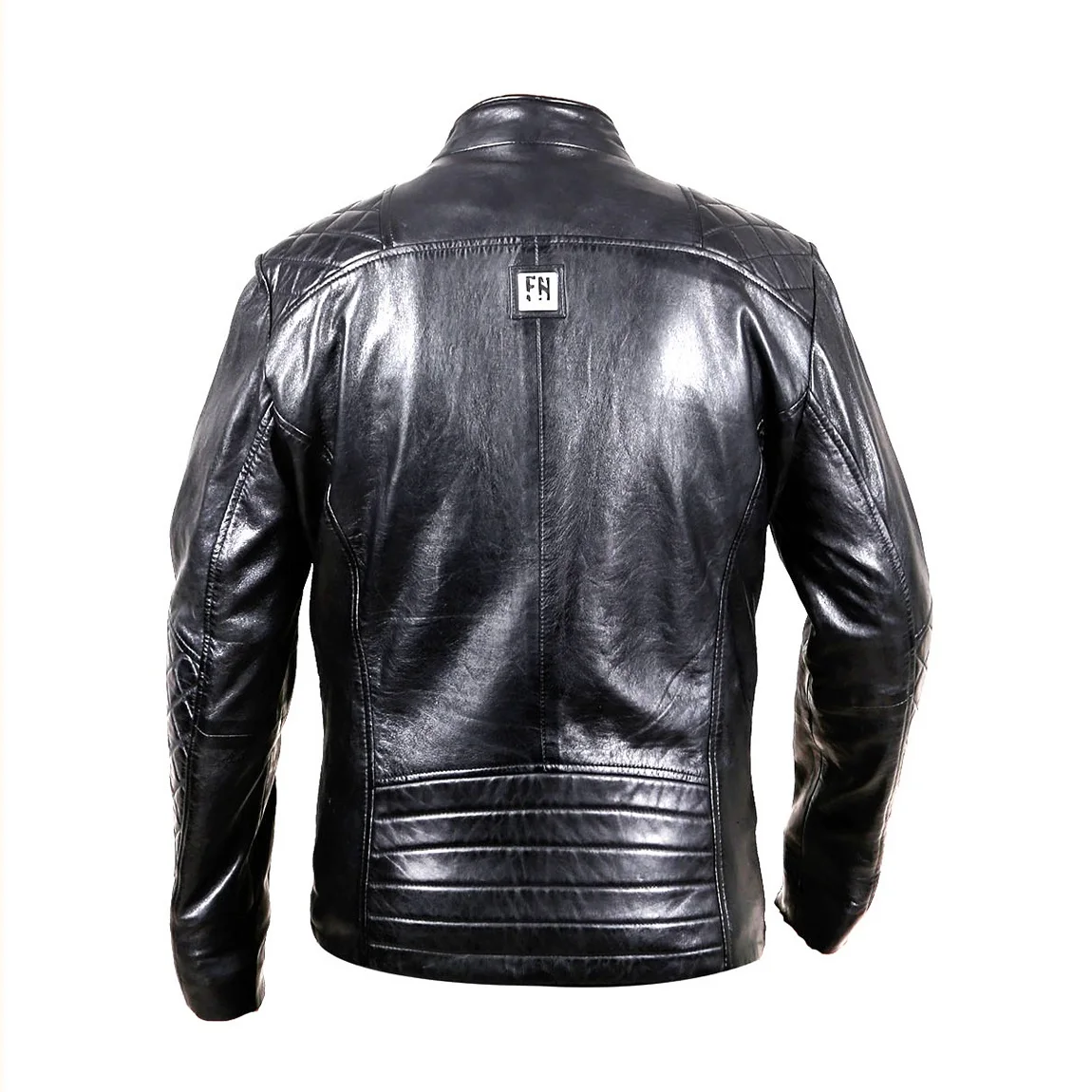 Mens Pockets Leather Jackets Long Sleeve Cruise Man Leather Jacket Leather Slim Fit Riders Zipper Jacket