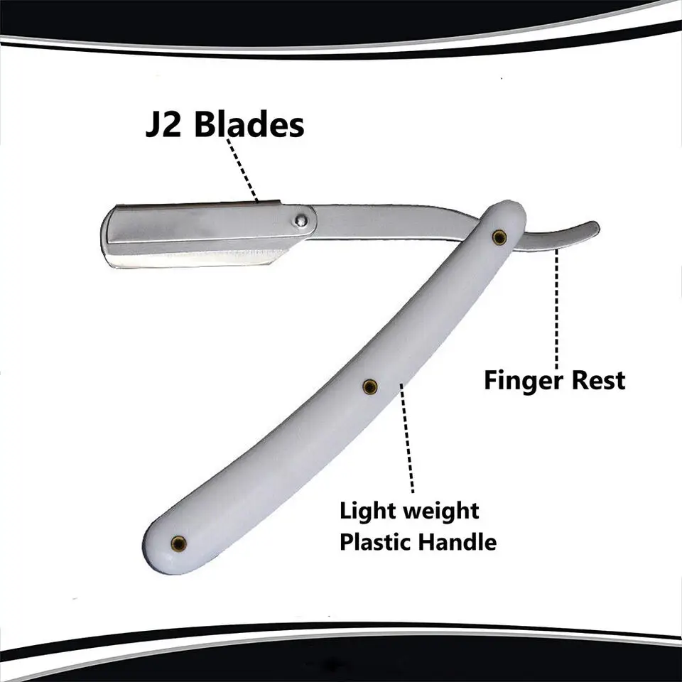 Wholesale Barber Straight Edge Shaving Razor Matte Black Finish Stainless Steel Hair Shaving Razors