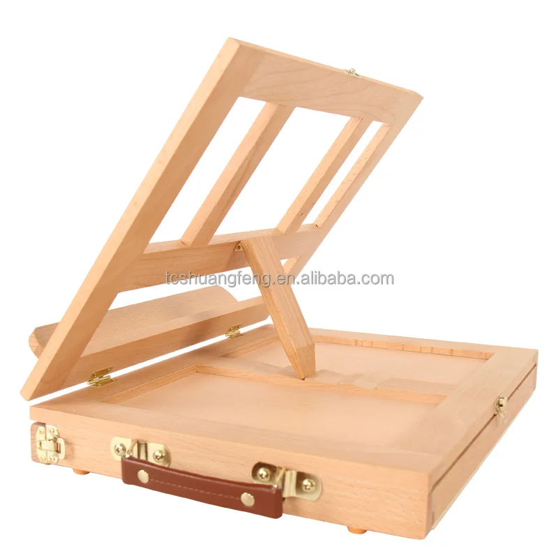 Shuangfeng-Tabletop Easel Portable Wooden Art Easel na may Storage Drawer Adjustable Tabletop Easel