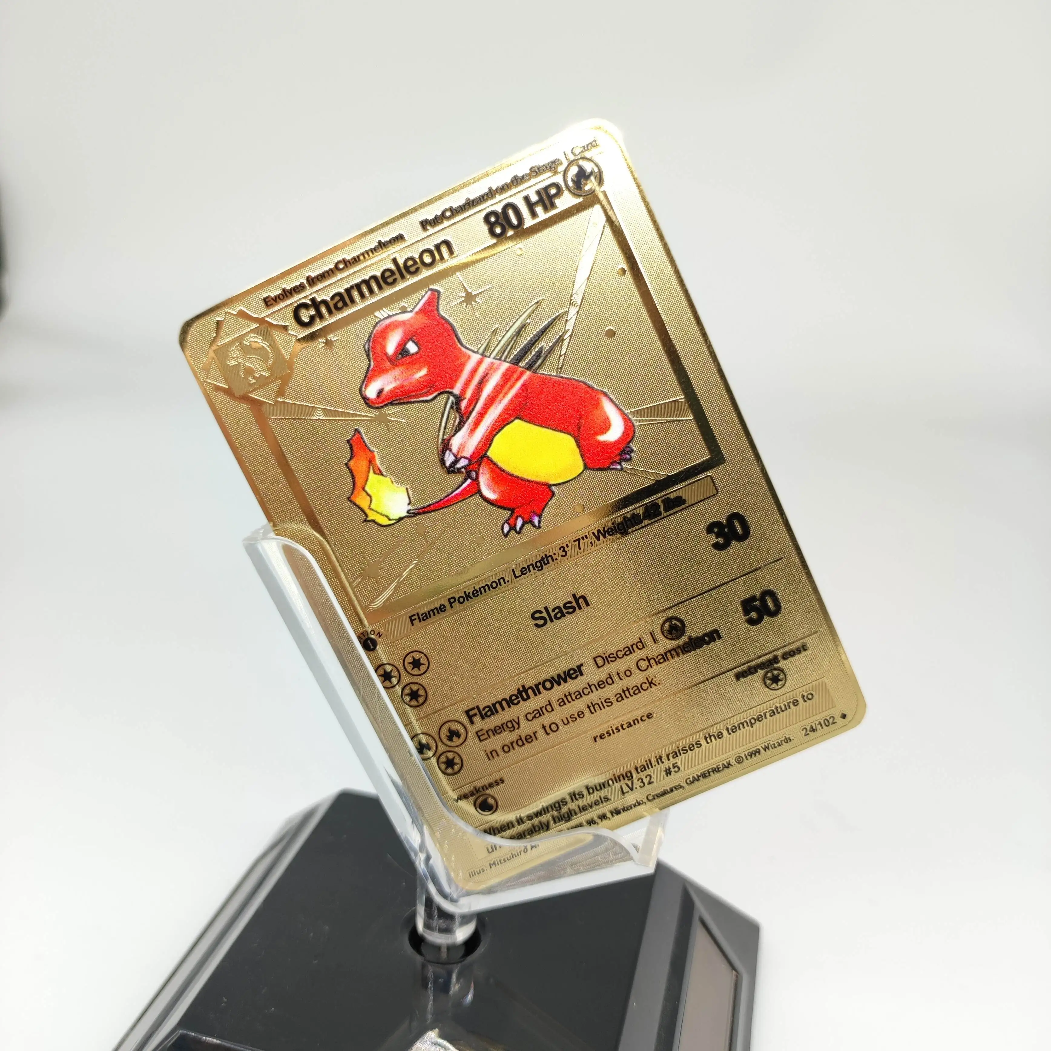 Rare Charizard,Pikachu Gold Black Metal Carte Poke mon Card Original 1st First Edition Ex Gx Tcg Vmax Trading Playing Game Cards