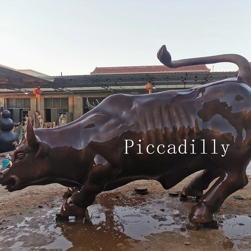 life size wall street bronze bull statue sculpturejpg
