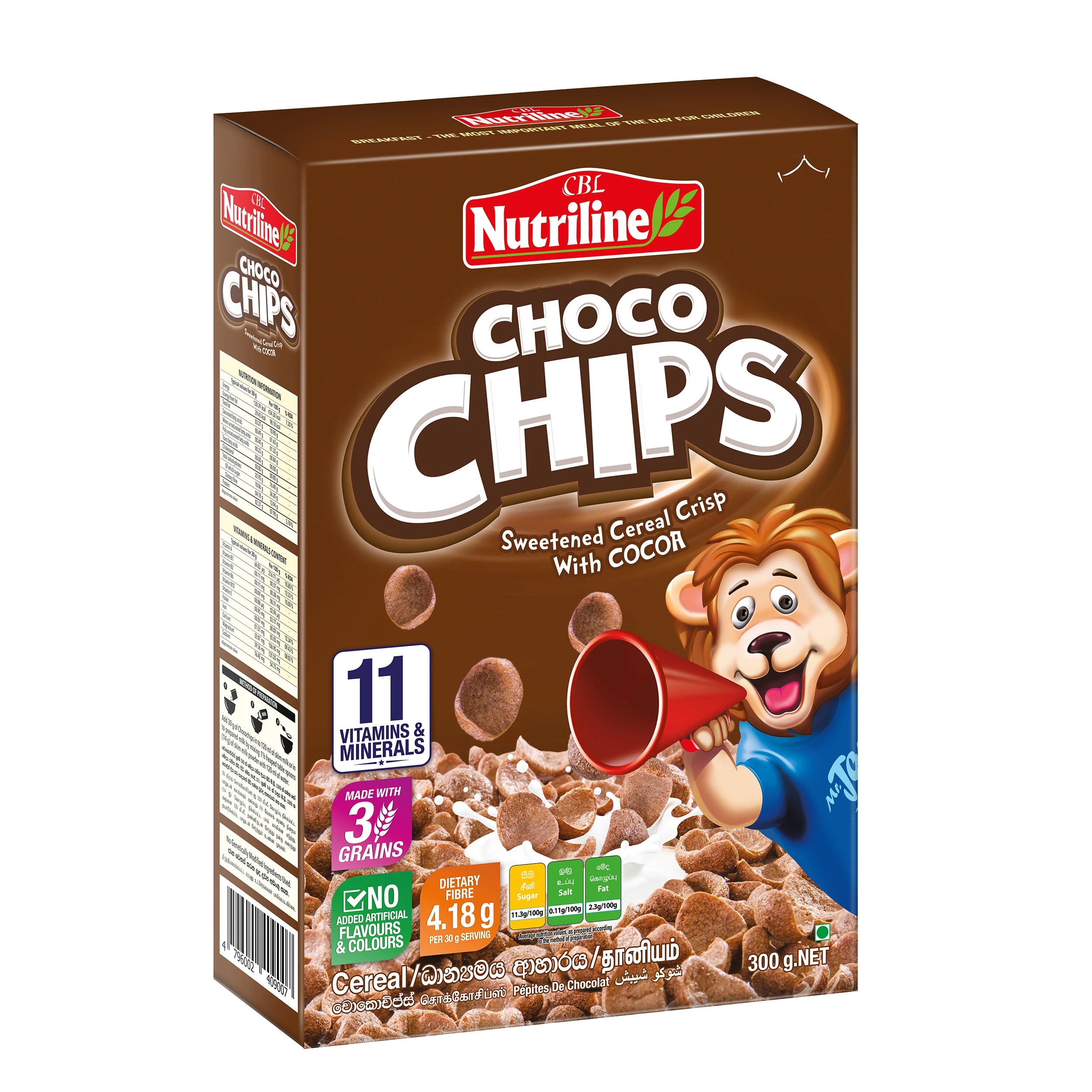 Чипы Nutriline Choco 300 г