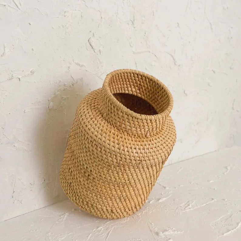 Home decorators rattan floor vase large quantity customized sizes for living room big flower table vases eco products