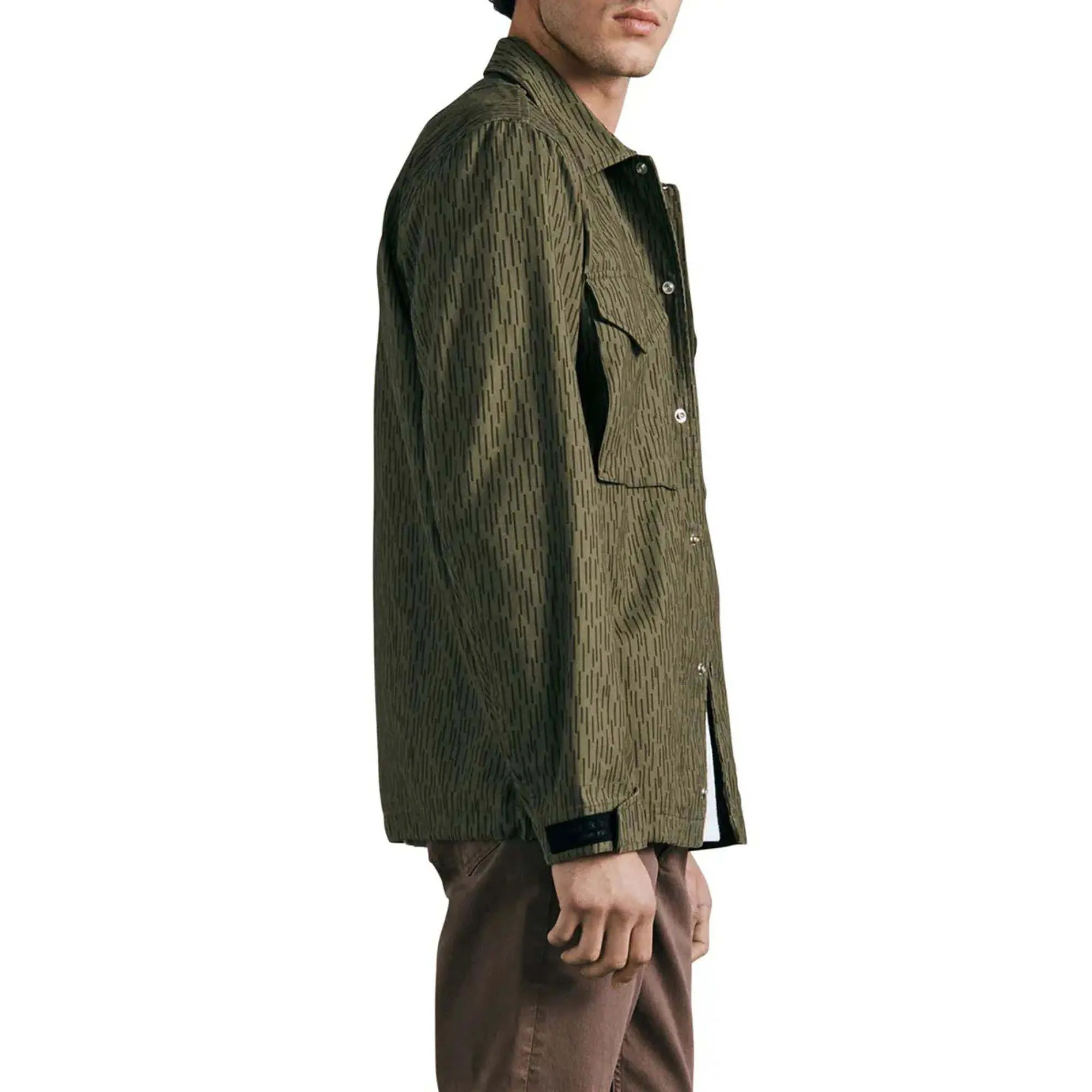 Canvas Custom Bomber Corduroy Collar Hemp Cotton Shirt Cropped Worker Work Men windbreaker Jacket