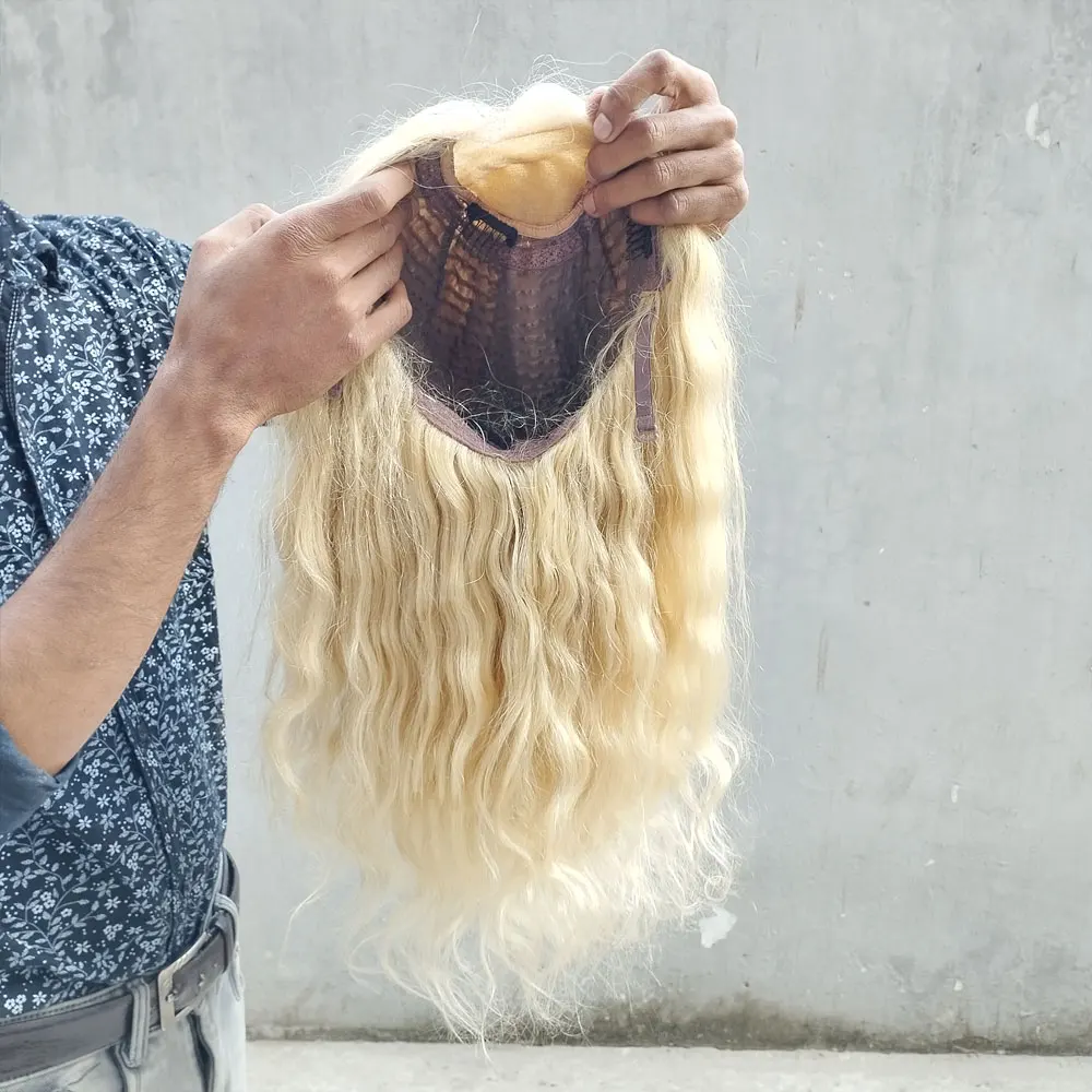 Best indian 613 blonde hair wigs 100% Single Donor Hair Frontal Hd Lace Swiss Lace Transparent Lace Wig Vendor