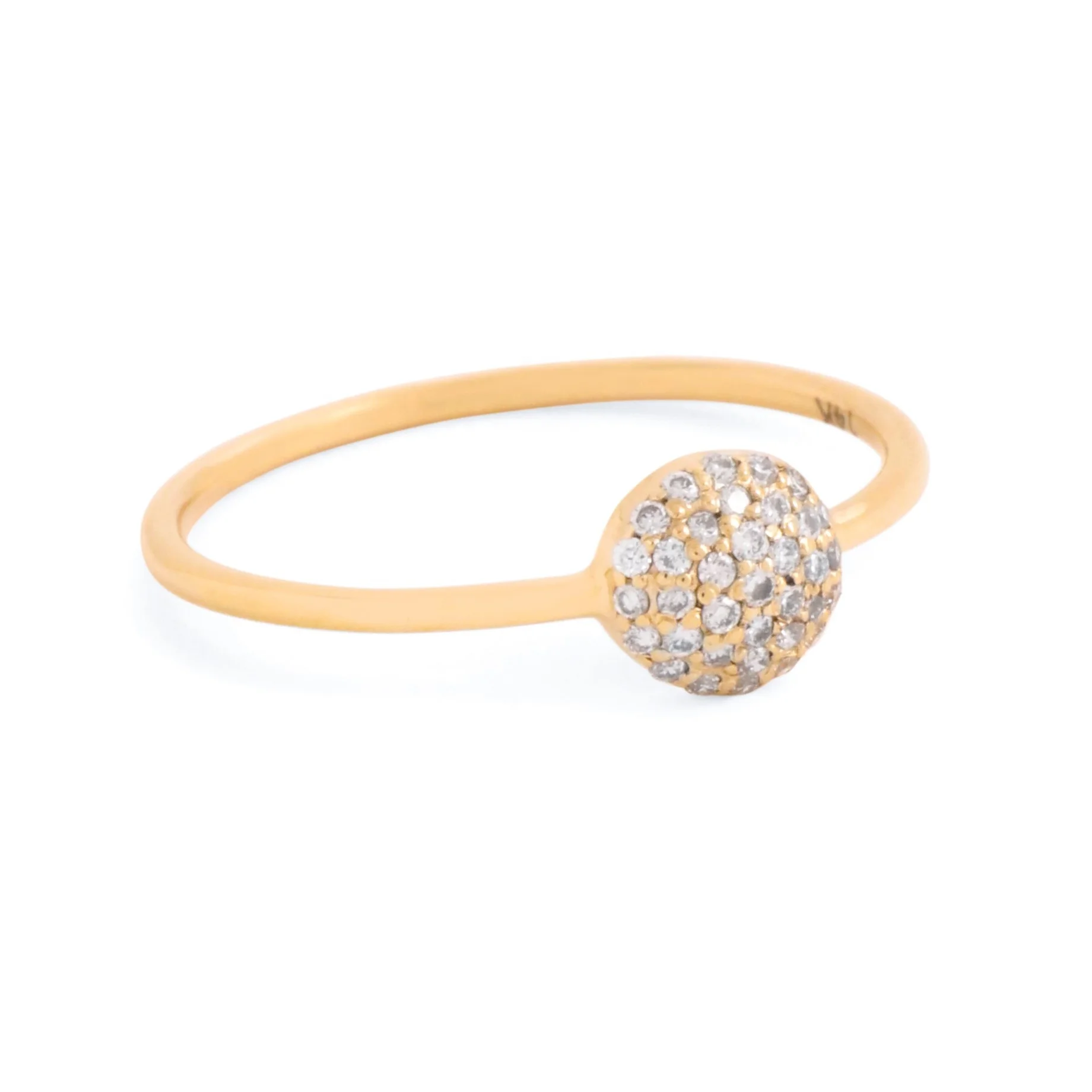 Solid 14K 2 Gram Gold Single Diamond Ring Set With Lab Grown Diamonds Affordable Jewelry Durable Light Weight Jewelry Daily Use