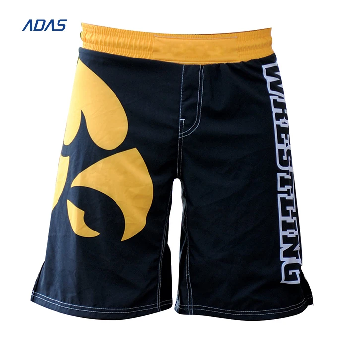 Wrestling MMA Kick Boxing Fight Shorts Top Quality Plain Blank Polyester Custom Brand Sportswear Men DHL Mma Clothes 10 Pieces