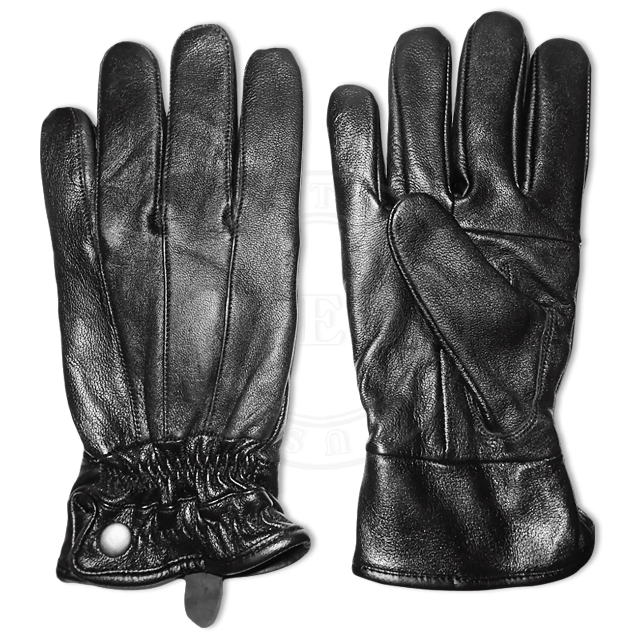 Genuine Sheepskin CP Pieces Black Sheep Leather Gloves