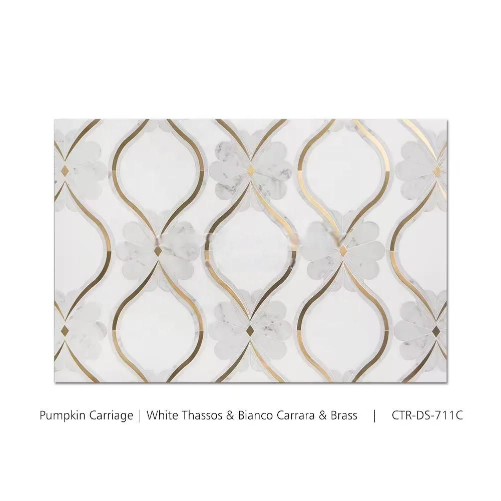 Pumpkin Carriage Waterjet mosaic