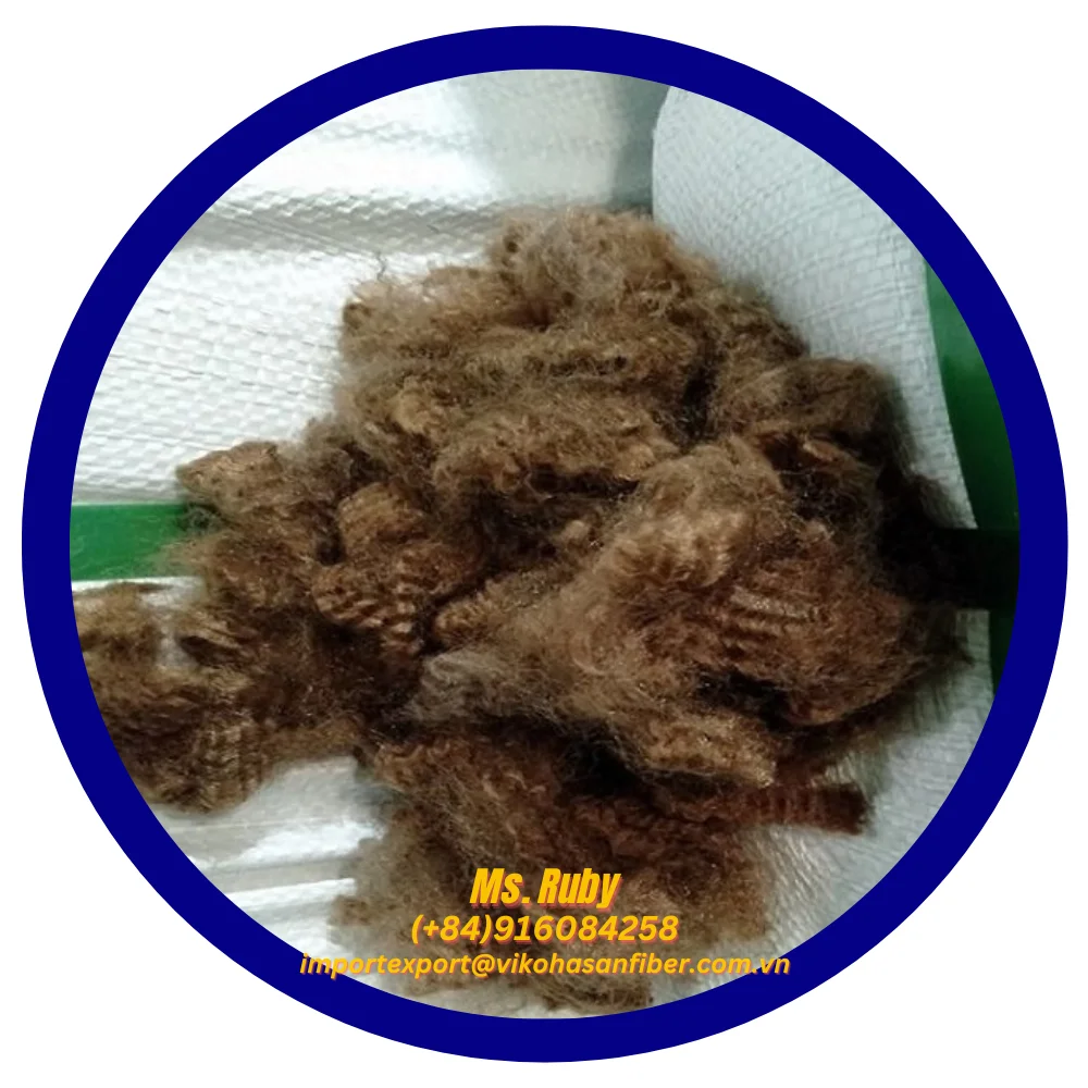 Factory Price 7D HS Brown Hollow Siliconized GRS Fiber PSF Synthetic fiber for filling toy pillow cushion quilt sofa furniture