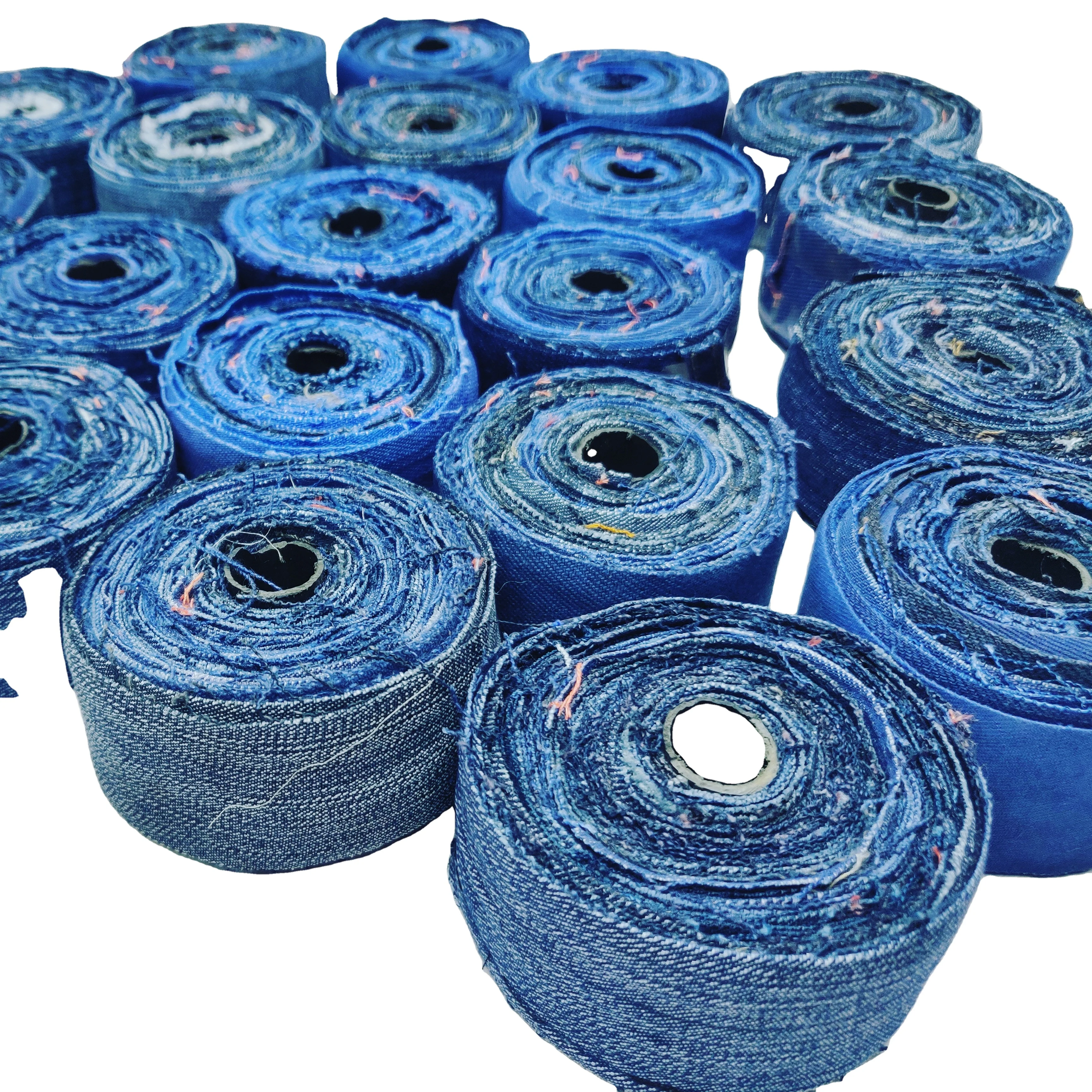 Denim jeans ribbon Yarn White GUN Embroidery Shiny OEM Fancy Anti Style Pattern Color Knitting Feature Hand