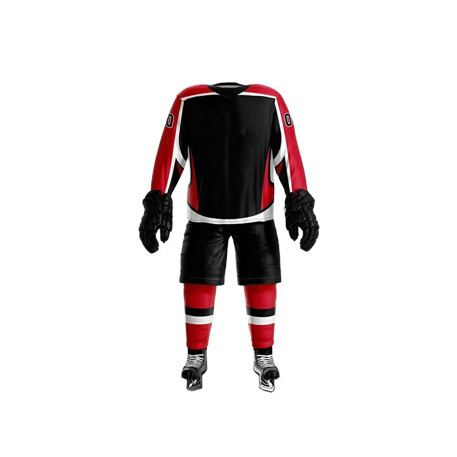Ice Hockey Short and Ice hockey Jersey with Custom Print and Ice hockey Uniform Pants Sublimated Uniforms