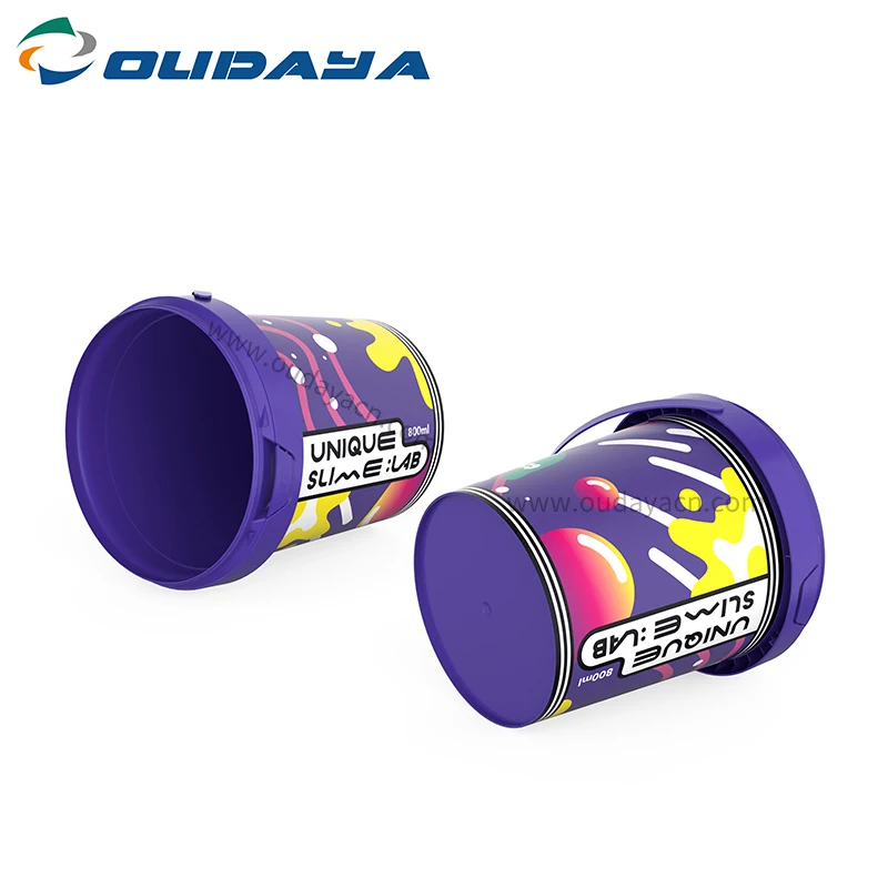 800ml plastic tub pp yogurt lock container bucket tamper evident lid  with handle