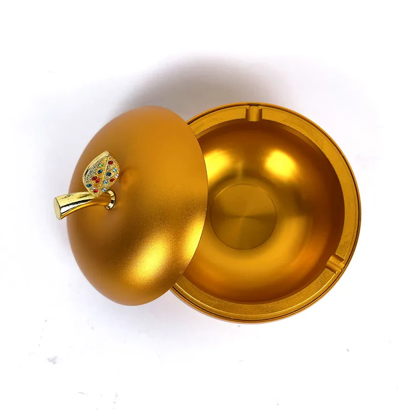 GOURMAID  Windproof Aluminum Yellow Ashtray Cigar Ashtray