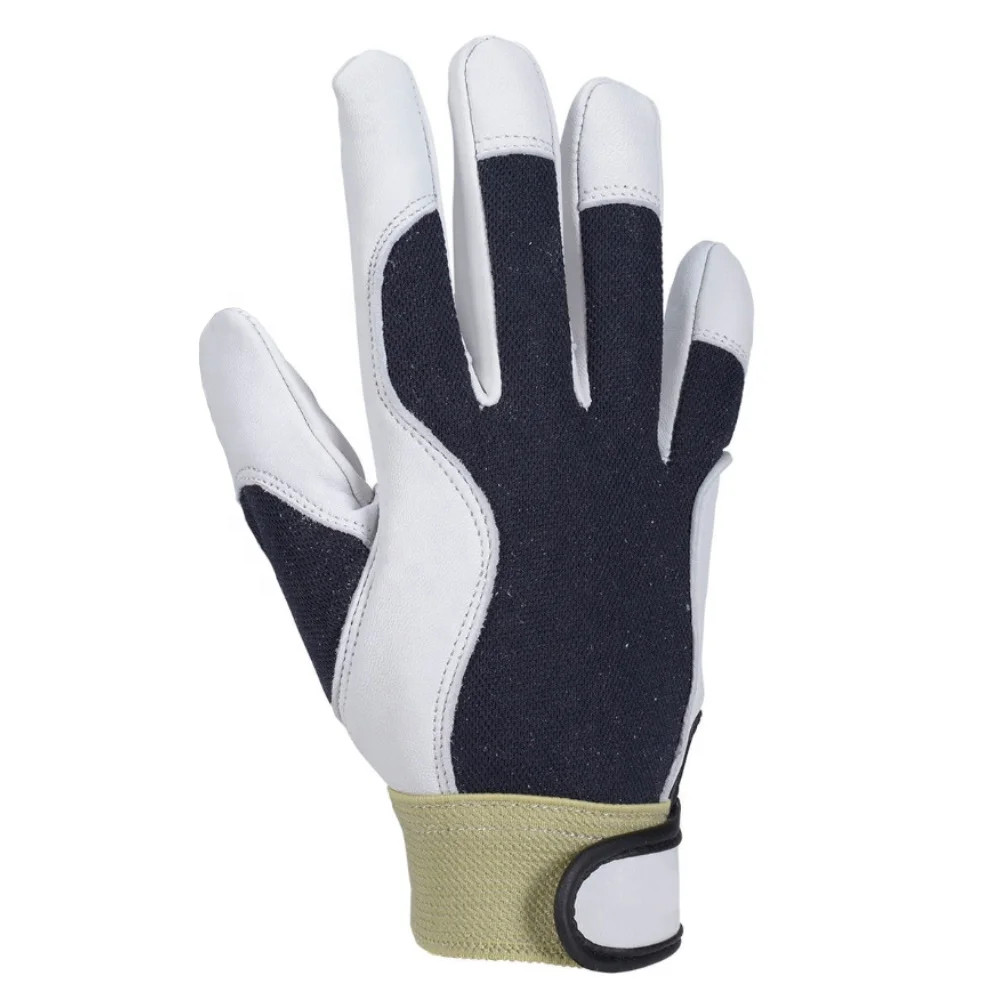 Goat Crust Leather Fine Quality Assembly Work Gloves Wing Thumb Red Rib Back Tape Assembly Gloves