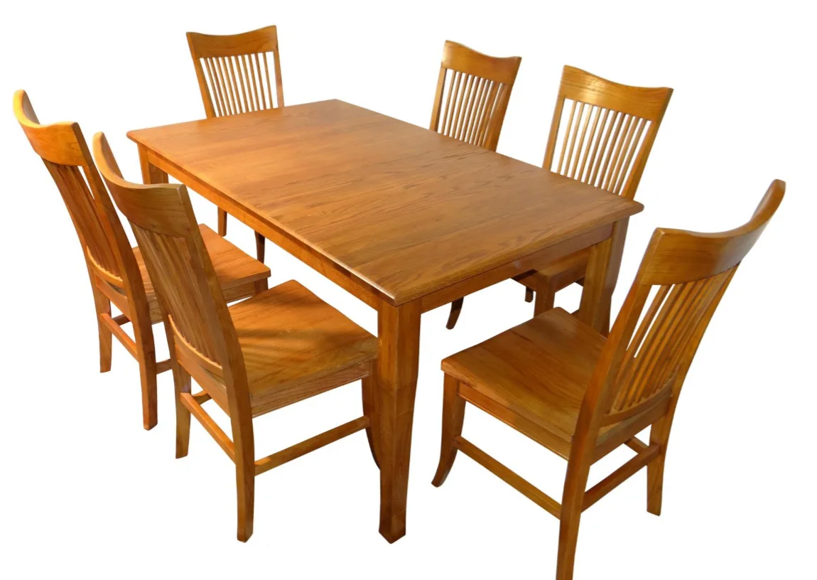 Best Choice Products 5-Piece/ 7-Piece Wooden Dining Set, Compact Mid-Century Modern Table & Chair Set for Home, Apartment