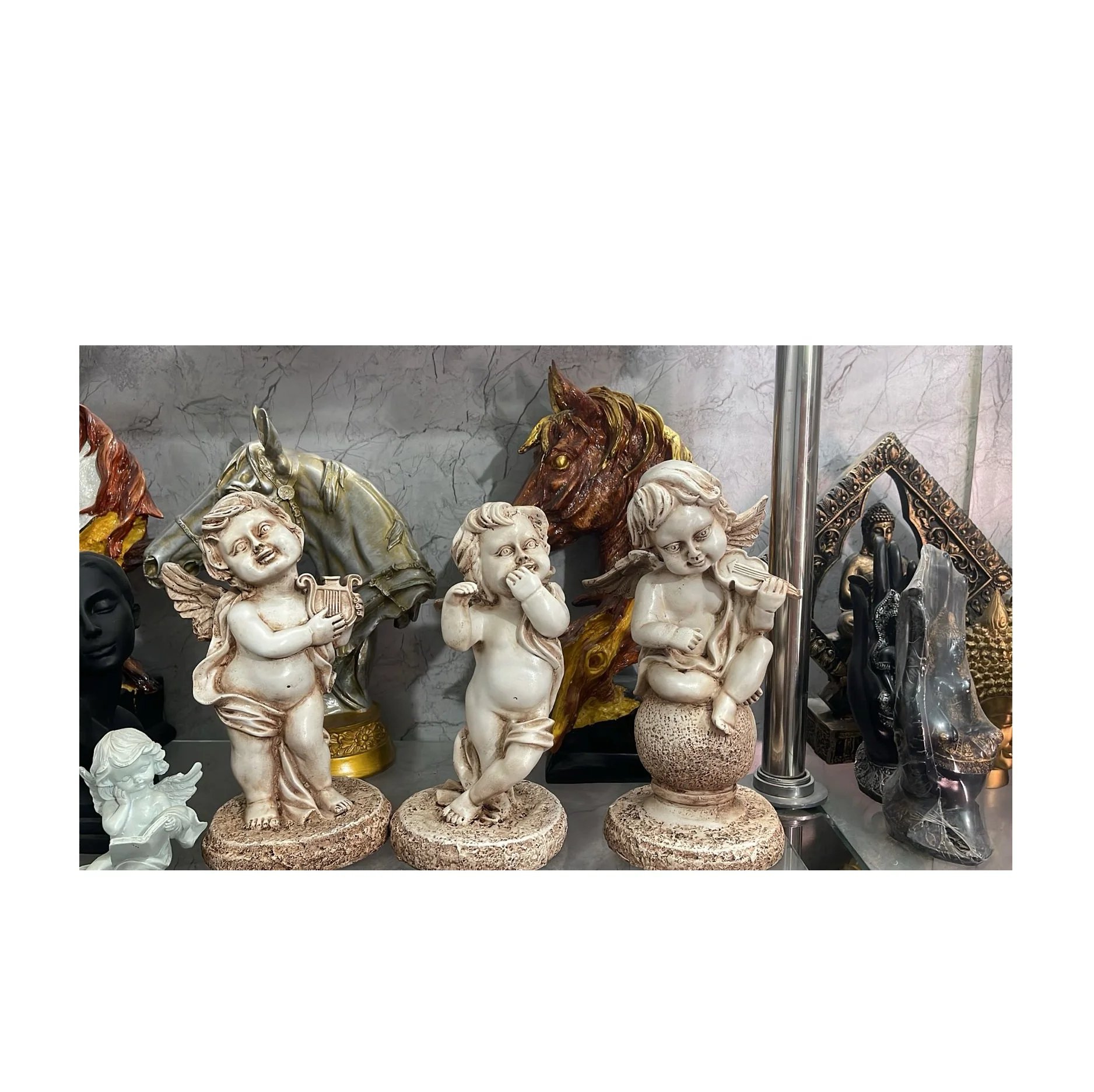 Export Quality Baby Angel Figurines Wholesale Polyresin Figurines Angel for Home Decor Garden Angels