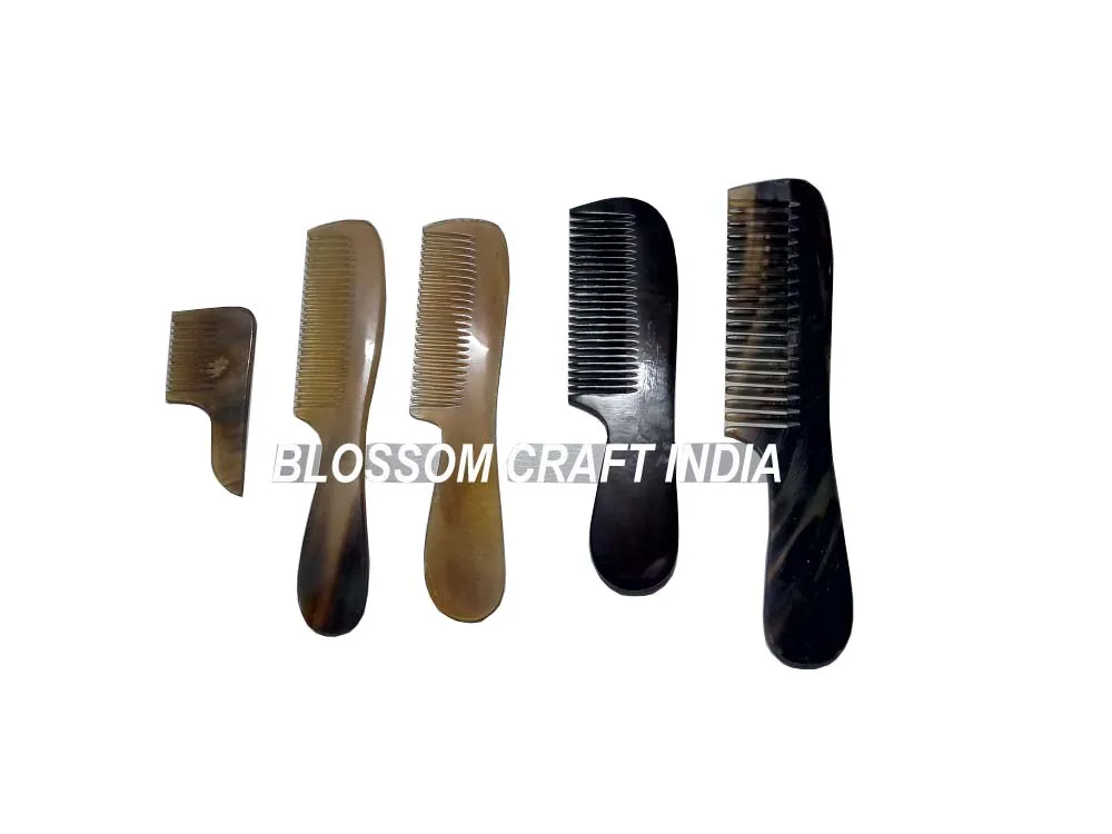Best Quality Handmade Cow / Ox Horn Natural Comb for Hair & Beard Buffalo Hair comb from India