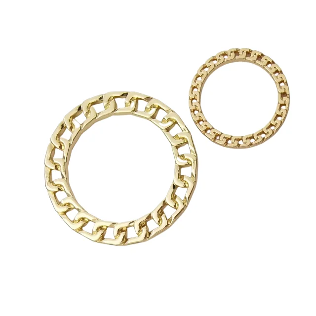 New Design Gold Welded Metal O Buckle Ring Bikini Center Strap Connector Round Ring Hardware