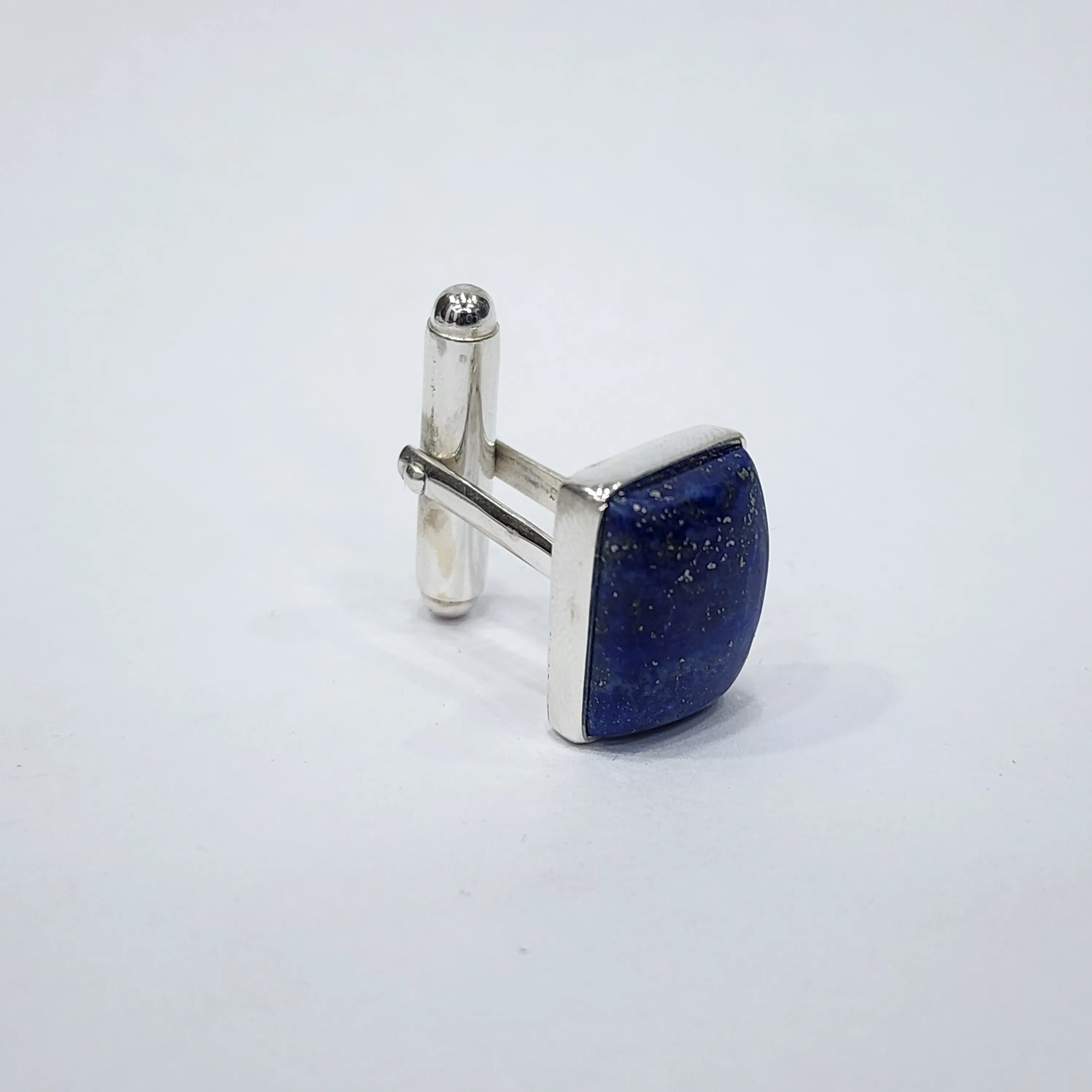 925 Sterling Silver AA Quality Natural Stylish Lapis Lazuli Gemstone Designer Handmade Cuff-links For Both Men And Woman