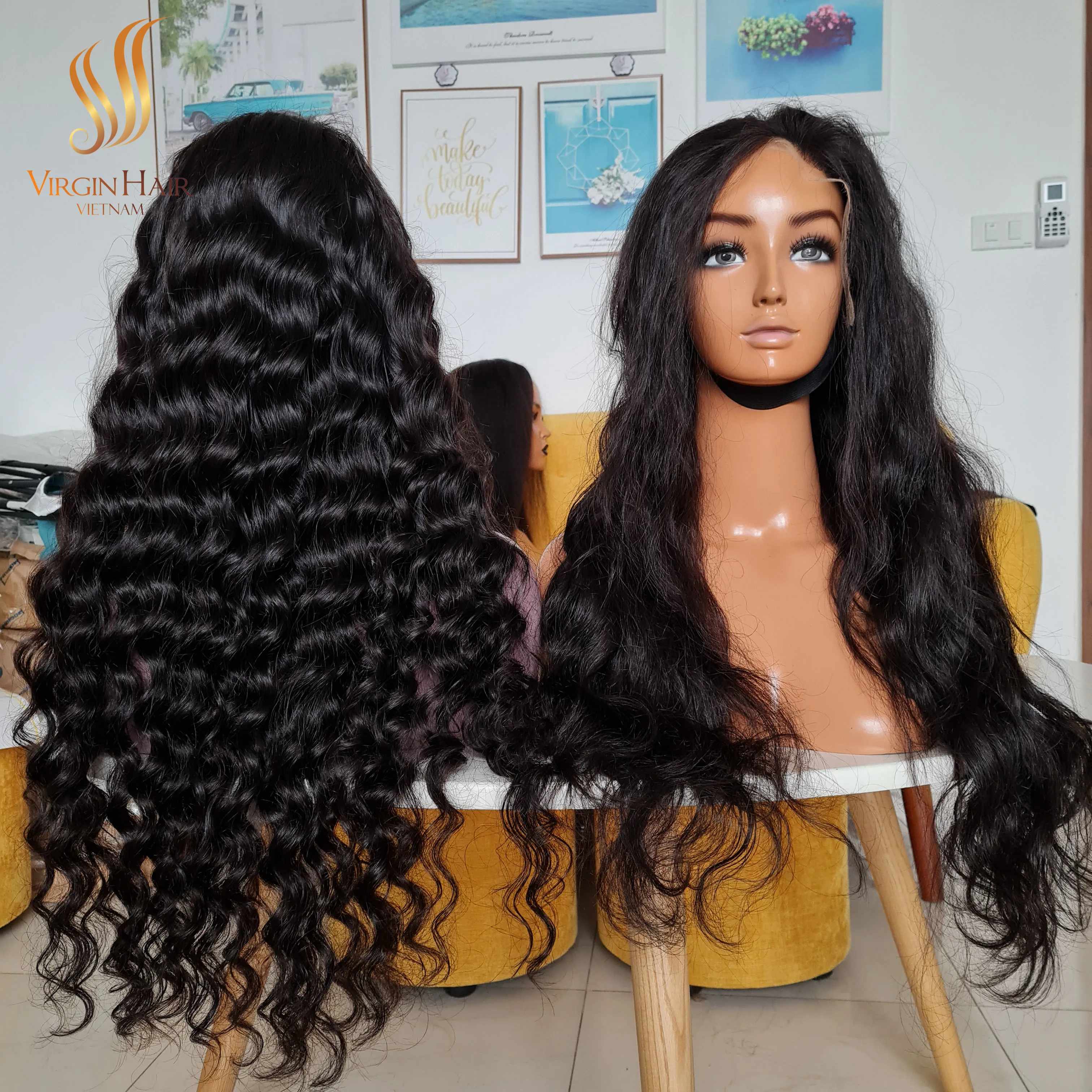 Wholesale Price Water Wave SSD Wig Raw Vietnamese Human Hair Extensions