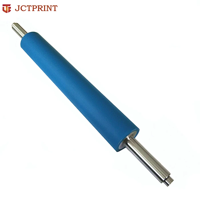Rubber roller out feed for wood planer for paper making