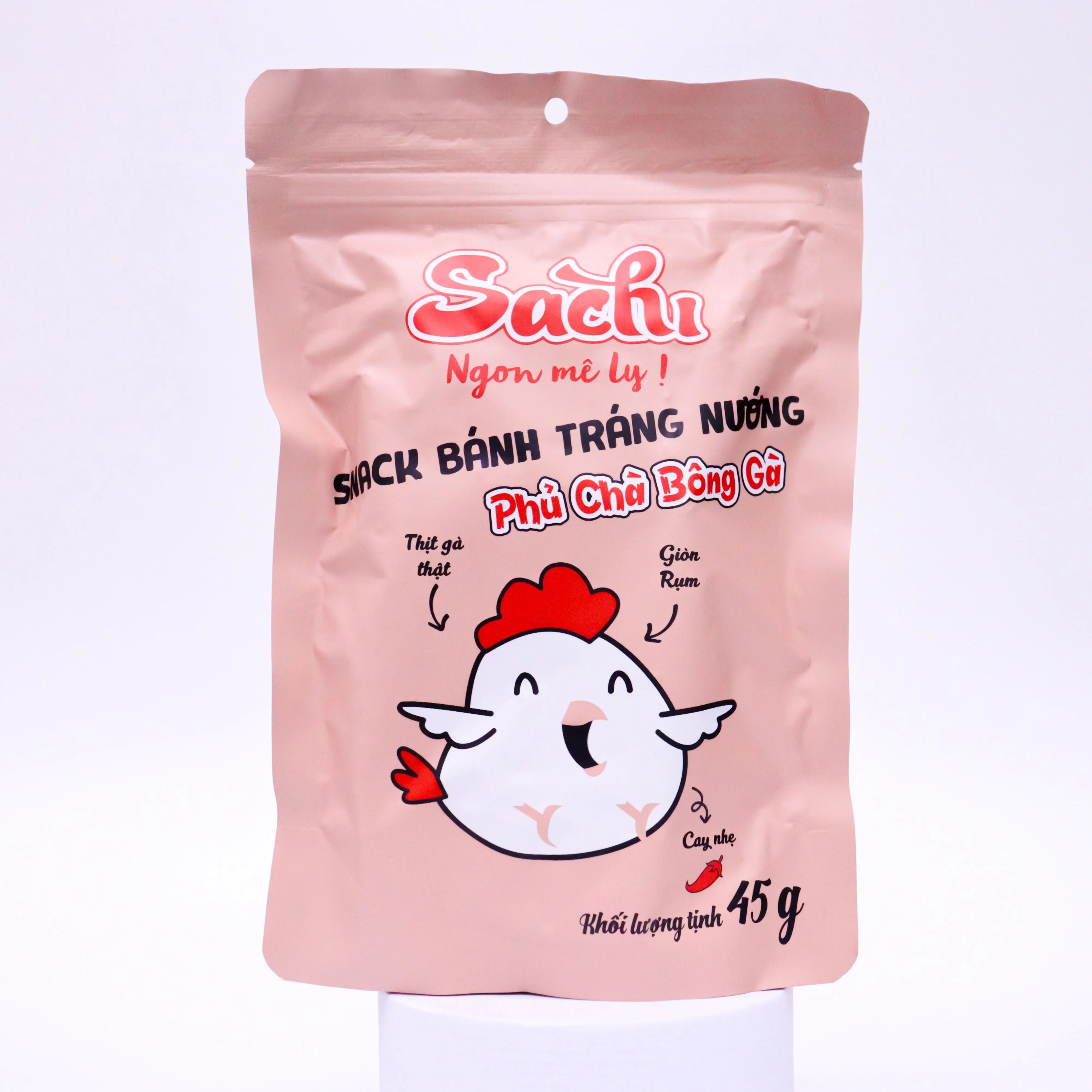 TOASTED TAPIOCA CRACKER WITH CHICKEN FLOSS - Grilled Chicken Snack - SACHI The best wholesaler for Vietnamese Specialties