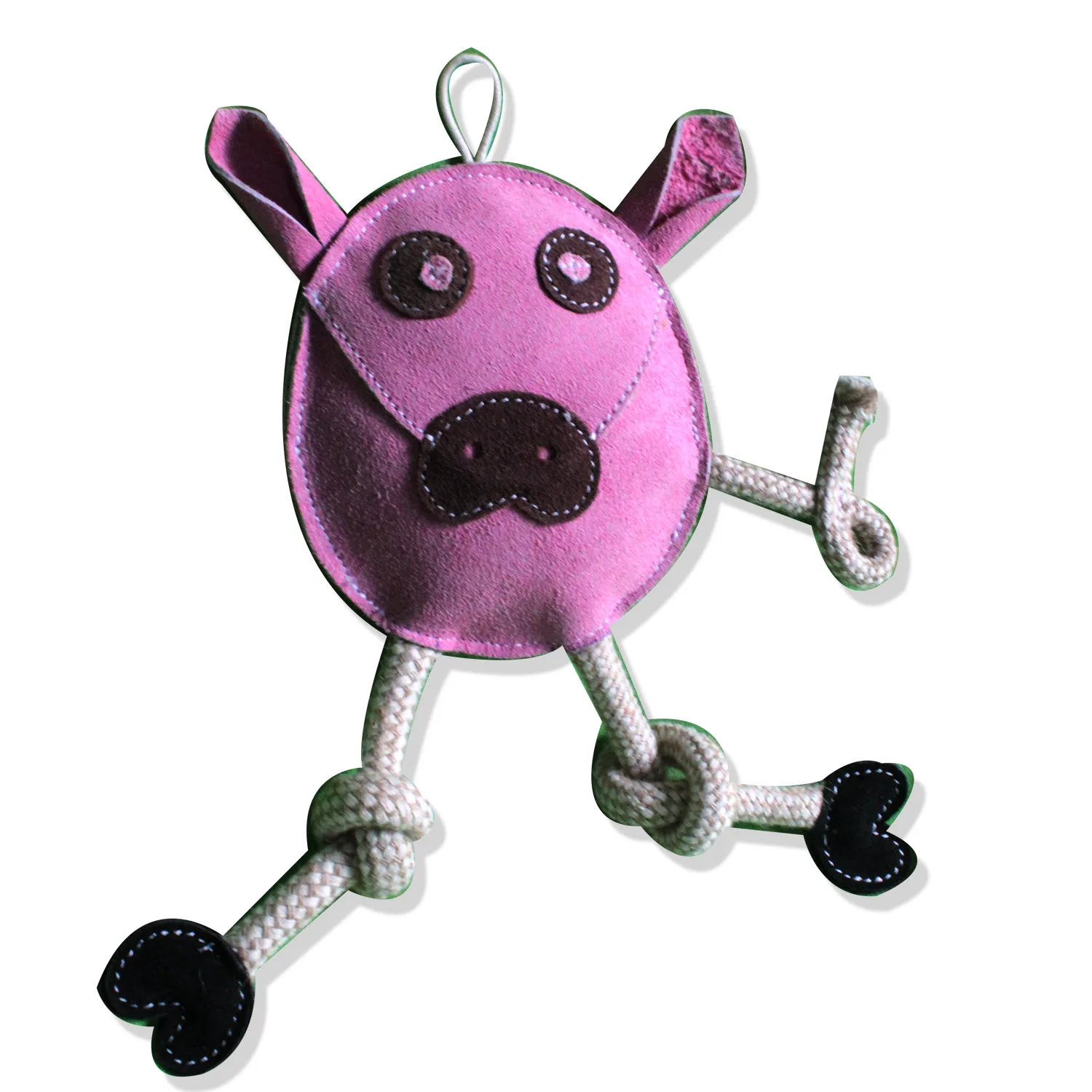 Exceptional Quality Wholesale Selling GNG-PT2404 Suede Pig Face Dog Bite Toy | Customized Color and Shape Available