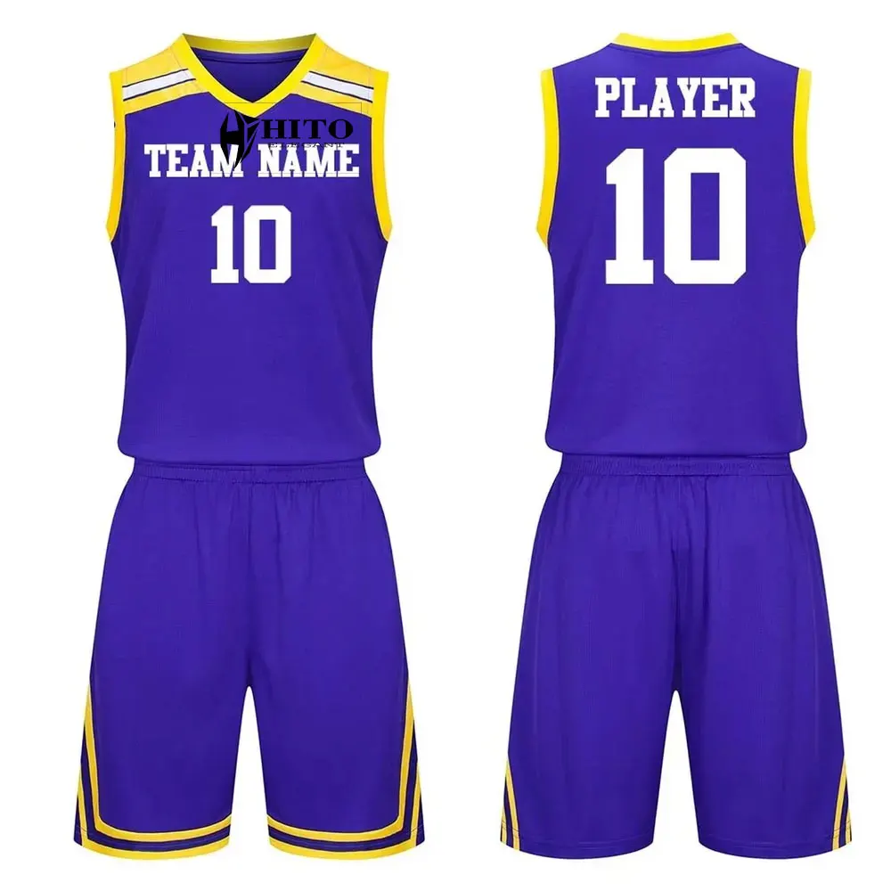 Wholesale Custom Basketball Jerseys Sublimation Printed Reversible Mesh Performance Athletic Team Uniforms for Sports