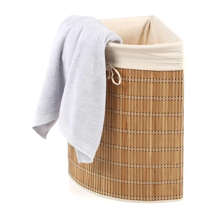 Elegant Foldable Collapsible Natural Bamboo Woven Baskets Weaved Laundry & Clothing Home Storage Organizer Vietnam Supply